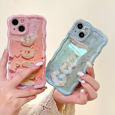 For IPhone 11 12 13 14 15 ProMax Art Oil Painting With Monogrammed Phone Case • $8.79
