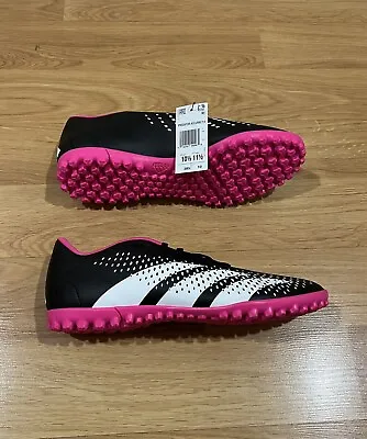 NEW Adidas Predator Accuracy.4 Black Pink Turf Soccer Shoes GW4647 Men Size 10.5 • $70
