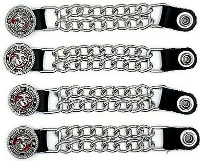 4 Marine Corps Military Vet Dbl Chain Motorcycle Biker Vest Extenders Usa Made • $25.99