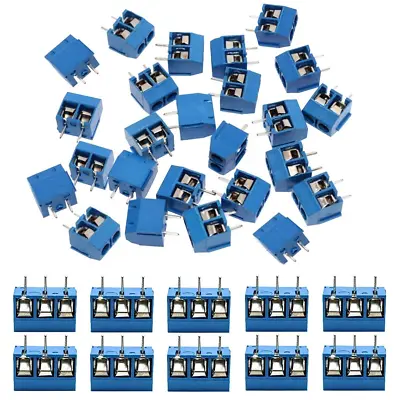 Keeyees 60Pcs 5Mm Pitch 2 Pin & 3 Pin PCB Mount Screw Terminal Block Connector F • $13.26