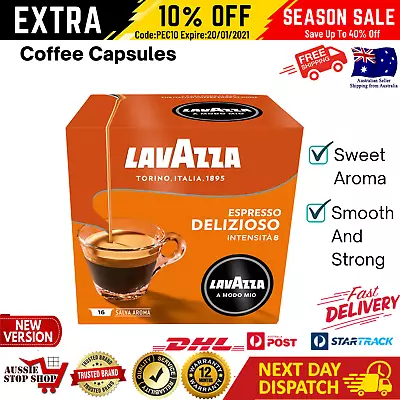 Lavazza A Modo Mio Delizioso Coffee Pods Capsules X 96 FREE SHIPPING Espresso • $69.97