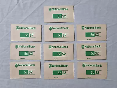 10 X National Bank Vintage 5c Paper Money Bag Envelopes • $25