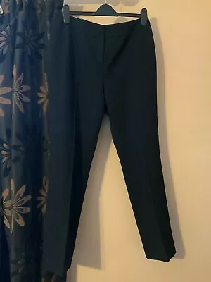 Ladies Marks & Spencer  Black Trouser Straight Leg (no Pockets) Size 14 • £7.50