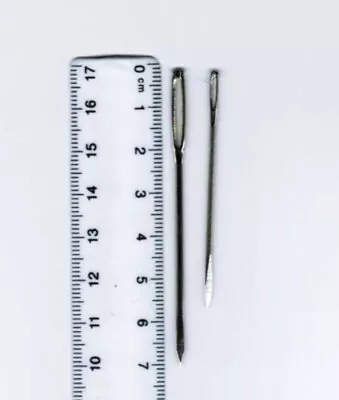 2 Sail Needles Triangular Tip Cloth Needle German Top Quality • $15.14