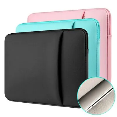 Laptop Sleeve Case Dual Zipper Notebook Cover Carrying Bag 11/13/14/15 Inch • £7.97