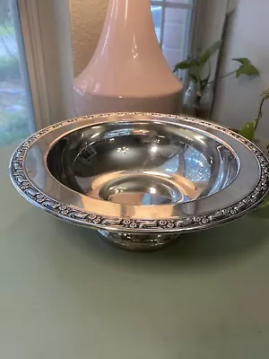 Oneida Silversmith Bowl Vintage Silver Plate Double Roses Floral Pattern • $75