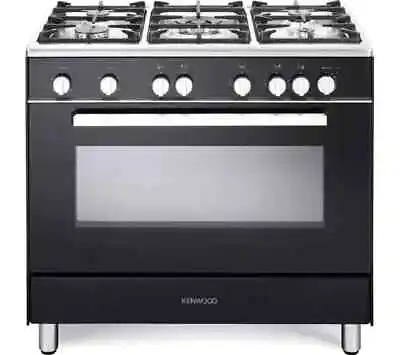 KENWOOD CK307G 90 Cm Gas Range Cooker – Black & Chrome • £699