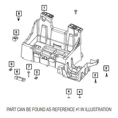 Genuine OEM Mopar Battery Tray For Ram 1500 2019-2023 Big Horn Laramie Limited • $113.79