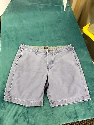 J.Crew Stanton Mens Blue Flat Front Chino Shorts Sz 36 Preppy Casual Comfort • $8.78