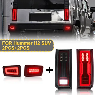 For 2003-2009 Hummer H2 SUV LED Rear Bumper Fog Turn Signal + Brake Tail Lights • $332.10