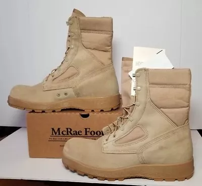 McRAE FOOTWEAR COMBAT BOOTS MEN'S SIZE 16 NEW IN BOX TAN   MADE IN THE USA  • $39.81