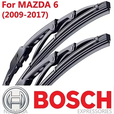 2x BOSCH Wiper Blades Set For MAZDA 6 - (2009-2017)- Direct Connect Pair Front • $18.98