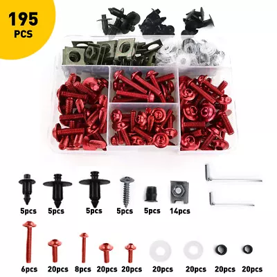 RED Complete Fairing Bolt Kit Body Screws Fit For Kawasaki Ninja ZX6R EX250 250R • $19.94