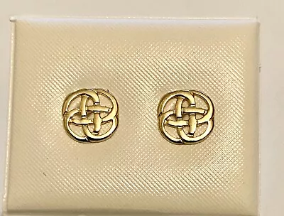 9ct Gold Celtic Design Stud Earrings • £35.99