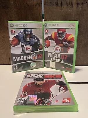 XBOX 360 Game Bundle X Box Live 2 FOOTBALL PLUS ONE 2K Sports NHL 2K8 • $29.70