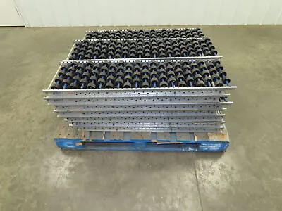 $799.99 • Buy Unex Span Track 12 X 42  Plastic Skate Wheel Flow Rack Conveyor - 20 Sections
