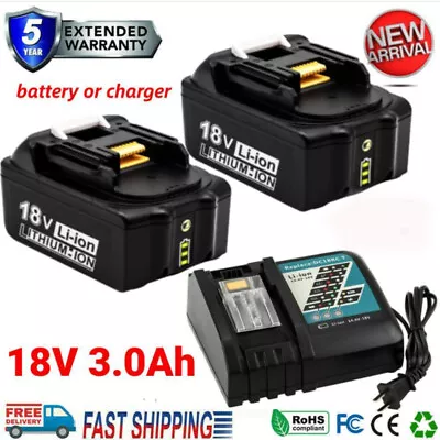 Battery / Charger Replace For Makita 18V 18 Volt LXT Lithium-Ion BL1860B BL1860 • $17.50