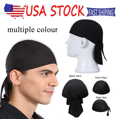 Summer Cooling Beanie Skull Caps Hat Solid Men Head Wrap For Cycling Motorcycle • $5.99