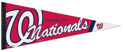 WASHINGTON NATIONALS Horizontal Logo-Style Premium Felt Collectors PENNANT • $13.49