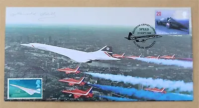 Concorde + Red Arrows 1998 Cover Heathrow Airport H/s Signed By Sir Arnold Hall • $13.63