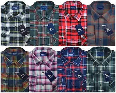 Plaid Flannel Shirt Lumberjack Yarn Dyed Check Brushed 100% Cotton By Beebizco • £13.99