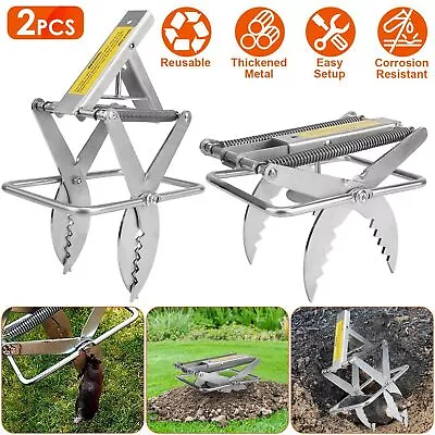 2PCS Outdoor Mole Traps Garden Scissor Mole Gopher Rodent Control Trap For Lawn • $46.99