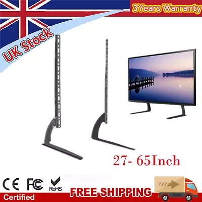 Universal Top TV Table Stand Leg Mount Flat Screen 27-65 Inch TV Bracket LED LCD • £13.99