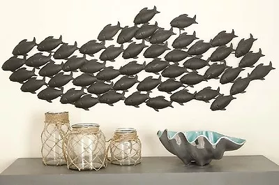 Fish Wall Art Metal Sculpture Beach Theme Decor Hanging Home Sea Decoration • $115.79