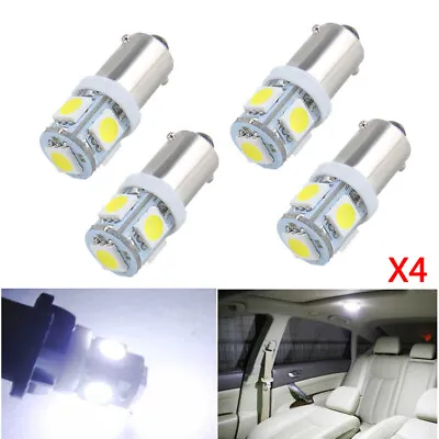 4 X White BA9S T11 5050 5 SMD LED Car Interior Dome Map Light Bulb T11 T4W 53 57 • $7.99