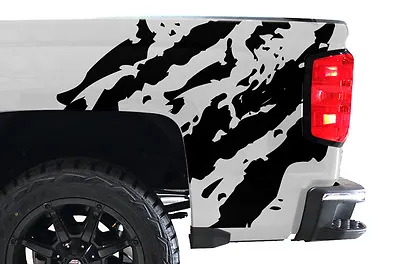 Vinyl Decal Ripped Wrap Kit For Chevy Silverado Truck 1500/2500 2014-2017 BLACK • $59.95