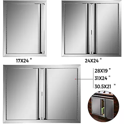 $139.99 • Buy Outdoor Kitchen BBQ Island Door Stainless Steel Double Single Access BBQ Door