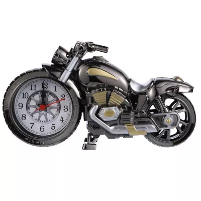 Novelty Table Clock Motorcycle Desk Clock Vintage Clock Ornament Desk Alarm • $10.16