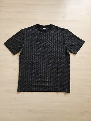 Dior Authentic Men's Thick Cotton Fabric Monogram Black T-ShirtSize 2XL • $115