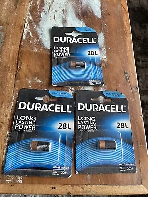 Duracell 28L Lithium 6v Battery New X3 Sealed Px28l 2cr1 3n 2cr13252 Joblot 99p • £0.99