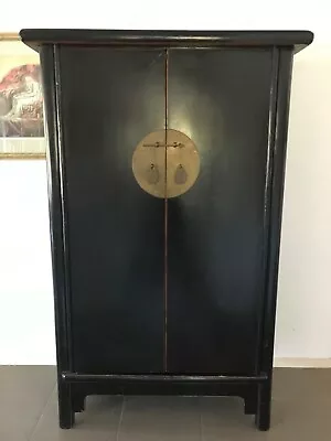 $4999 • Buy Antique Chinese Ming Dynasty Cabinet / Wardrobe (early 19th C) Black And Gold