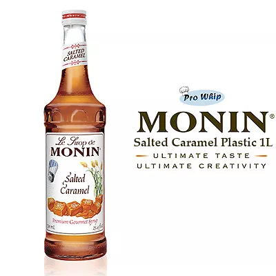 MONIN Coffee Syrups - SALTED CARAMEL - 1L Plastic Bottle - USED BY COSTA COFFEE • £13.25