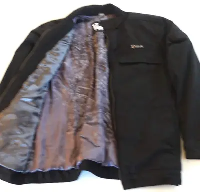 Vurt Skater Bomber Jacket Coat Black Plaid Tapestry Lining Art Men's Size XL • $17.49