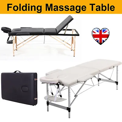 £80.10 • Buy Foldable Portable Massage Table Couch Beauty Therapy Bed Reiki Spa Salon Tattoo