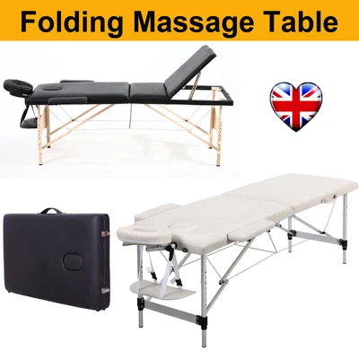 £80.10 • Buy Foldable Portable Massage Table Couch Beauty Therapy Bed Reiki Spa Salon Tattoo