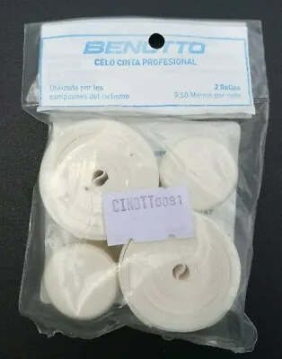 $24.99 • Buy BENOTTO TEXTURED WHITE Handlebar Tape Cello Bar Pack Vintage Bicycle New Cinta