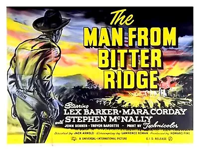 The Man From Bitter Ridge 1955 Dvd Lex Barker Copy Of Public Domain Film No Case • £3.95