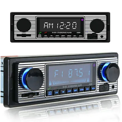 $21.61 • Buy Car Vintage Bluetooth Radio MP3 Player Stereo USB AUX Classic Car Stereo Audio