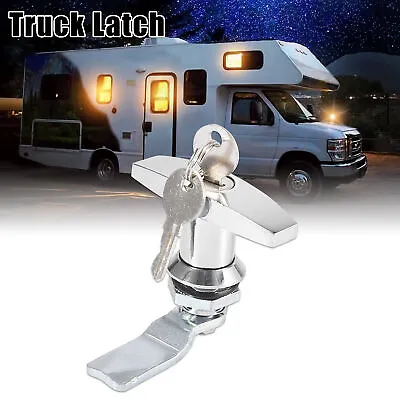 T Shaped Handle Door Lock Latch W/ Key RV Truck Trailer Cabinet Tool Box Lock • $14.99