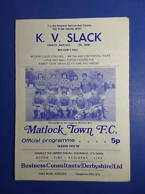 Matlock Town V Worksop Town 1979-80 Vgc • £1.99