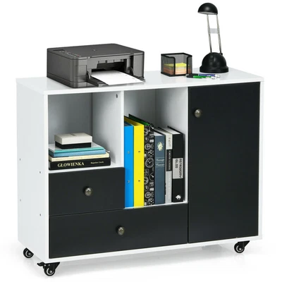 $126.63 • Buy Lateral Mobile Filing Cabinet With 2 Drawers