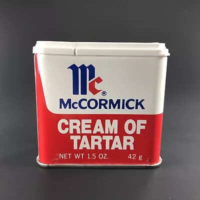 Vintage 1977 McCormick Tin CREAM Of TARTAR 1.5 Oz Baltimore MD USA AS IS • $9.95