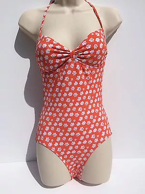 J Crew Womens One Peice Orange/multi Swimming Suit Sz.0 • $39.99