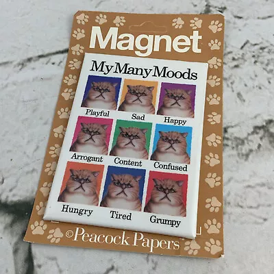 Peacock Papers Refrigerator Magnet My Many Moods Grumpy Cat NOS • $5.59