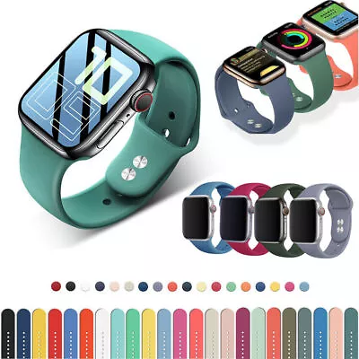 $4.94 • Buy Silicone Sport Band IWatch Strap For Apple Watch Series 6 5 4 3 SE 38/42/40/44mm
