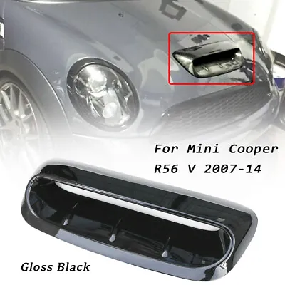 For 2007-14 Mini Cooper S R56 Glossy BLK Air Flow Hood Scoop Intake Bonnet Vent • $66.14